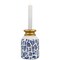 Northlight Wooden Floral Taper Candle Holder - 6"- White and Blue